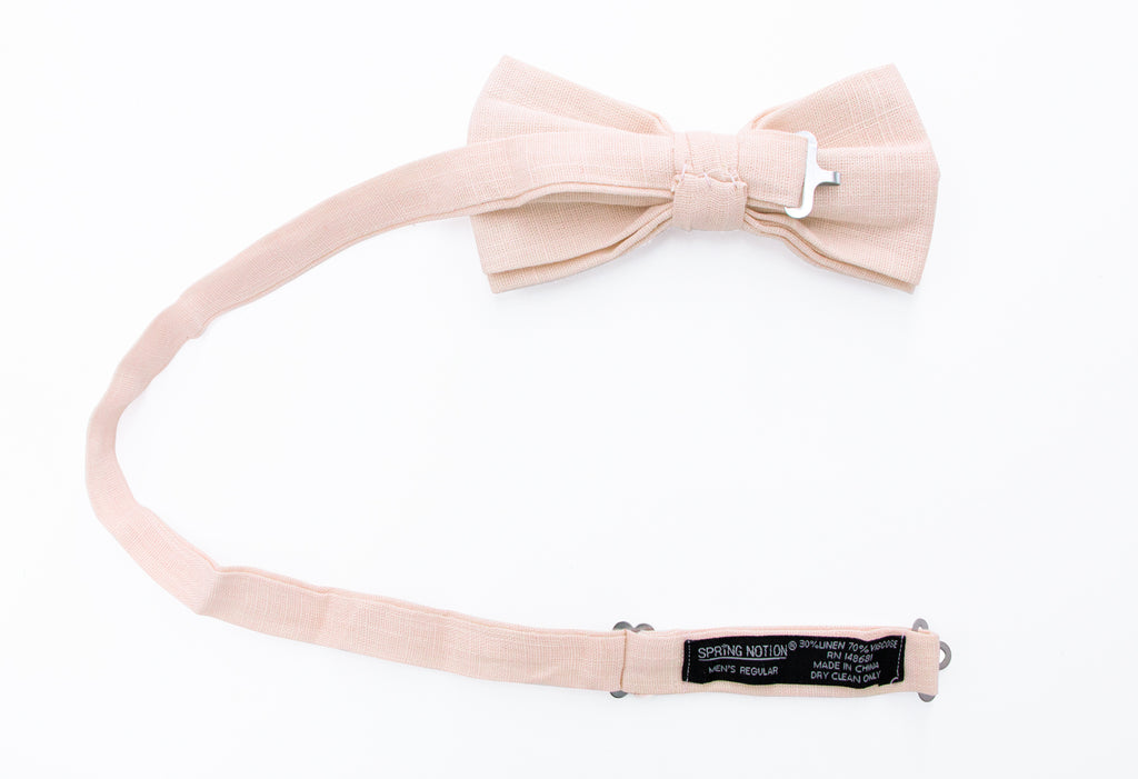 Men's Linen Blend Pre-tied Bow Tie