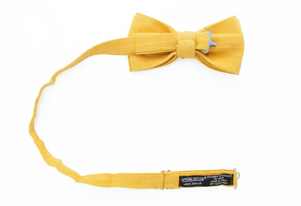 Men's Linen Blend Pre-tied Bow Tie