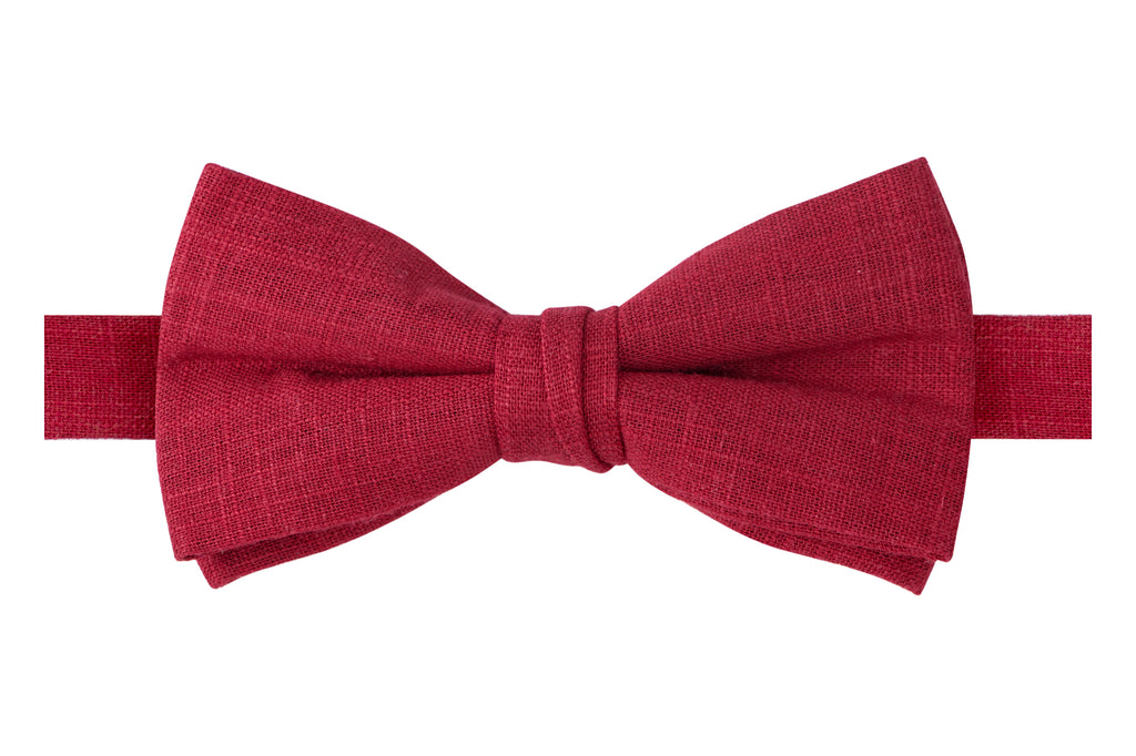 Men's Linen Blend Pre-tied Bow Tie