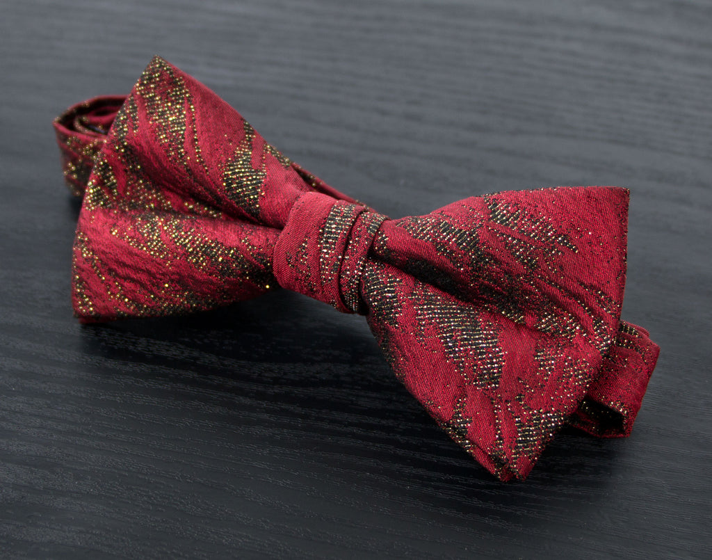 Men's Metallic Marbleized Bow Tie