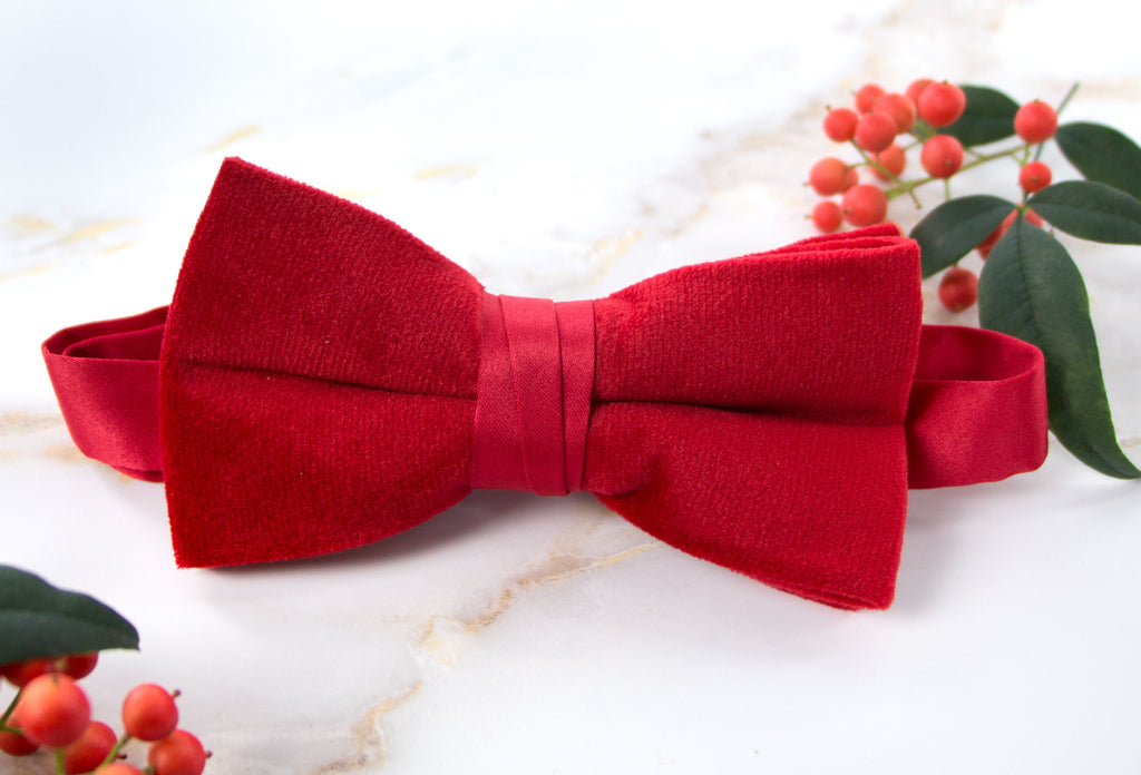 Men's Velvet Pre-tied Bow Tie