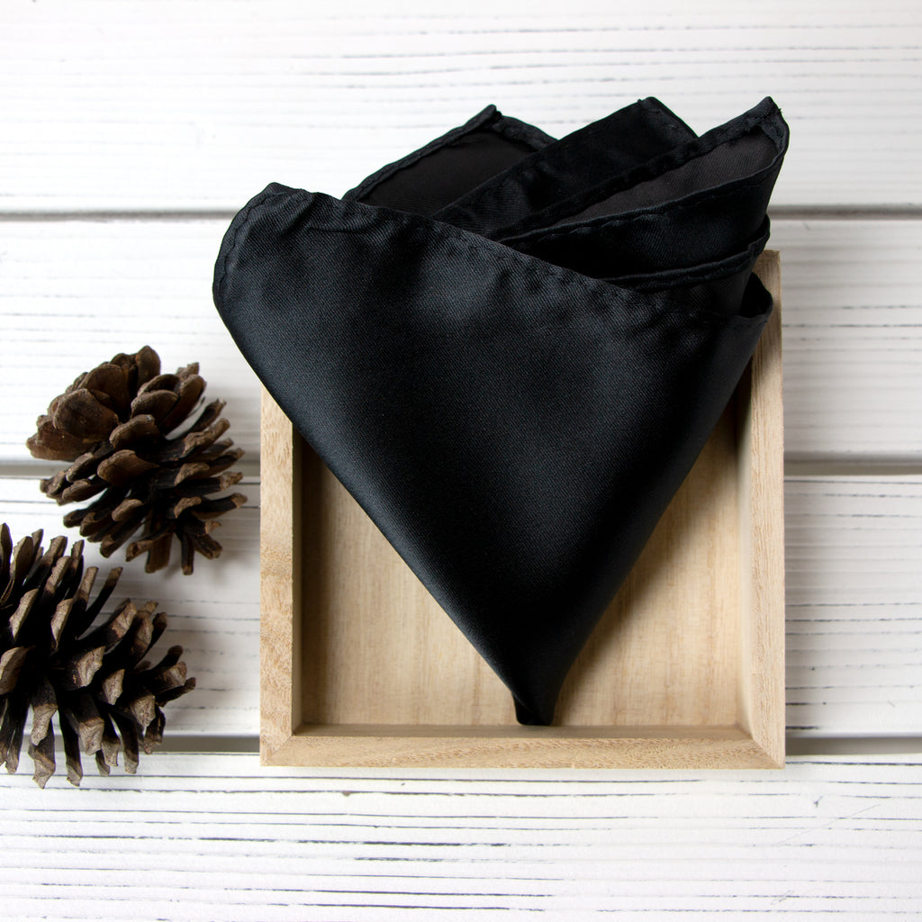 Men's Solid Color Satin Microfiber Handkerchief