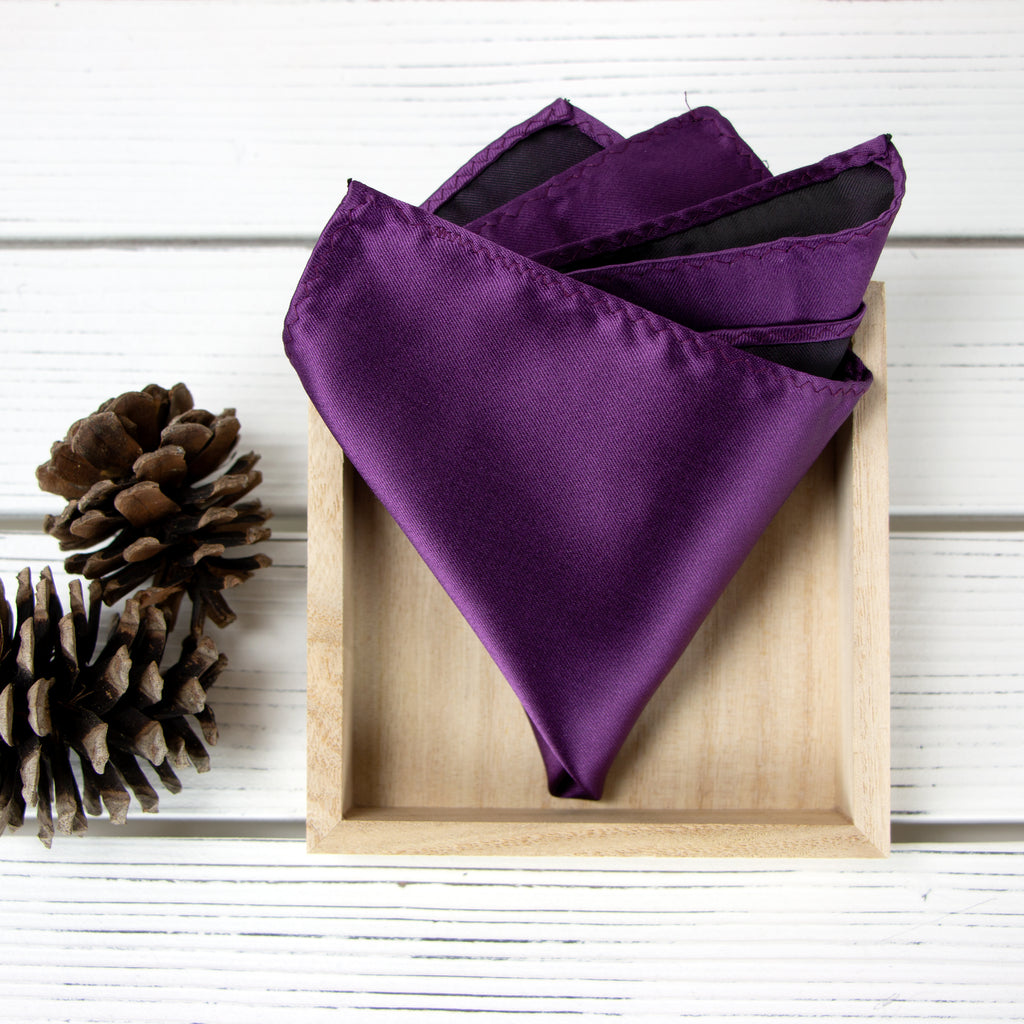 Men's Solid Color Satin Microfiber Handkerchief