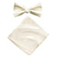 Men's Solid Color Satin Microfiber Bow Tie and Handkerchief Set