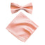 Men's Solid Color Satin Microfiber Bow Tie and Handkerchief Set