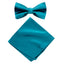 Men's Solid Color Satin Microfiber Bow Tie and Handkerchief Set
