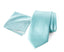 Men's Solid Color Satin Microfiber Tie and Handkerchief Set