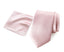Men's Solid Color Satin Microfiber Tie and Handkerchief Set