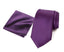 Men's Solid Color Satin Microfiber Tie and Handkerchief Set