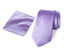 Men's Solid Color Satin Microfiber Tie and Handkerchief Set