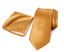 Men's Solid Color Satin Microfiber Tie and Handkerchief Set