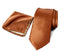 Men's Solid Color Satin Microfiber Tie and Handkerchief Set