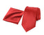 Men's Solid Color Satin Microfiber Tie and Handkerchief Set