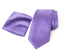 Men's Solid Color Satin Microfiber Tie and Handkerchief Set