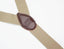 men's champagne beige elastic stretch suspenders with genuine leather crosspatch with subtle Spring Notion branding