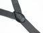 men's black white dotted polka dots elastic stretch suspenders with genuine leather crosspatch with subtle Spring Notion branding