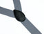 men's medium grey gray elastic stretch suspenders with genuine leather crosspatch with subtle Spring Notion branding