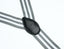 men's grey white stripes elastic stretch suspenders with genuine leather crosspatch with subtle Spring Notion branding