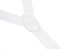 men's white elastic stretch suspenders with genuine leather crosspatch with subtle Spring Notion branding