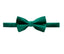 men's emerald green solid color satin microfiber bow tie
