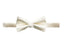 men's ivory solid color satin microfiber bow tie