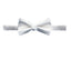 men's white solid color satin microfiber bow tie