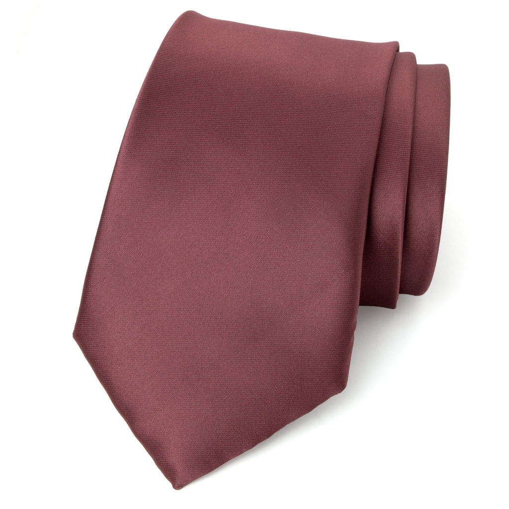 Men's Solid Color Satin Microfiber Tie