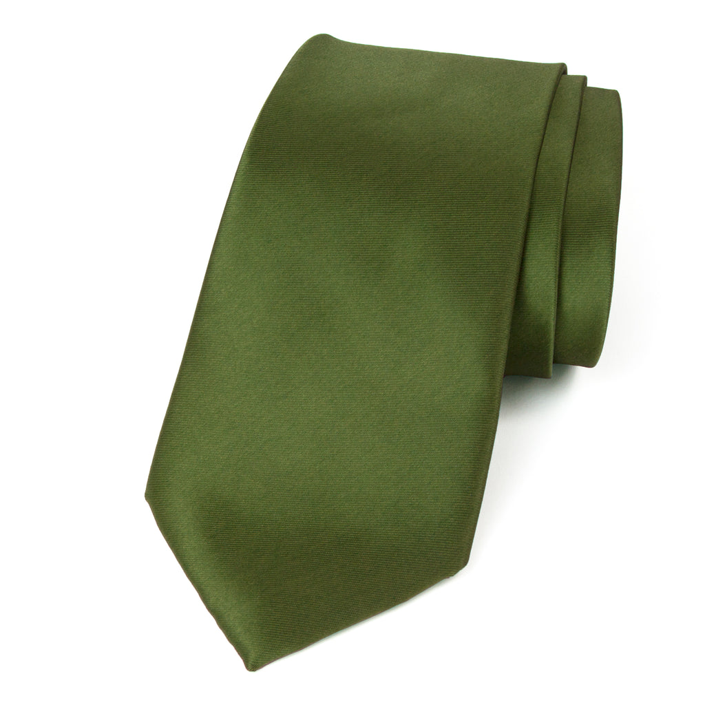 Men's Solid Color Satin Microfiber Tie