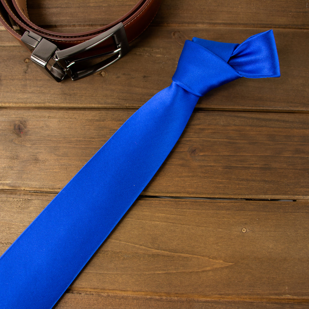 Men's Solid Color Satin Microfiber Tie