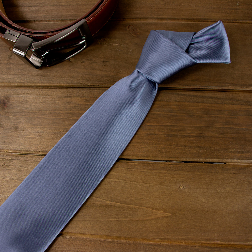Men's Solid Color Satin Microfiber Tie