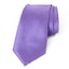 men's wisteria lavender purple solid color satin microfiber necktie tie