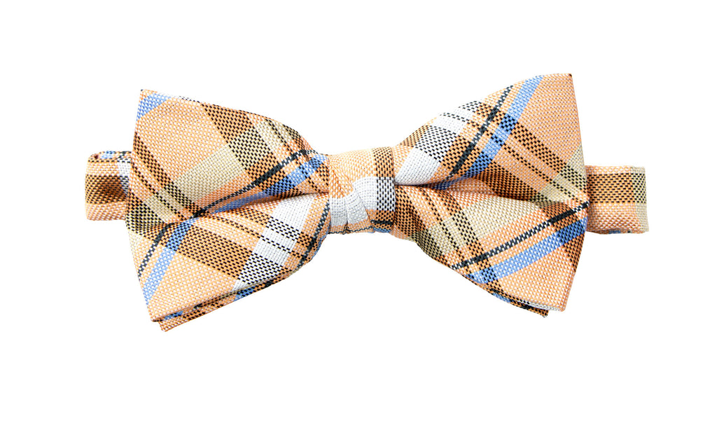 Men's Tartan Plaid Woven Bow Tie