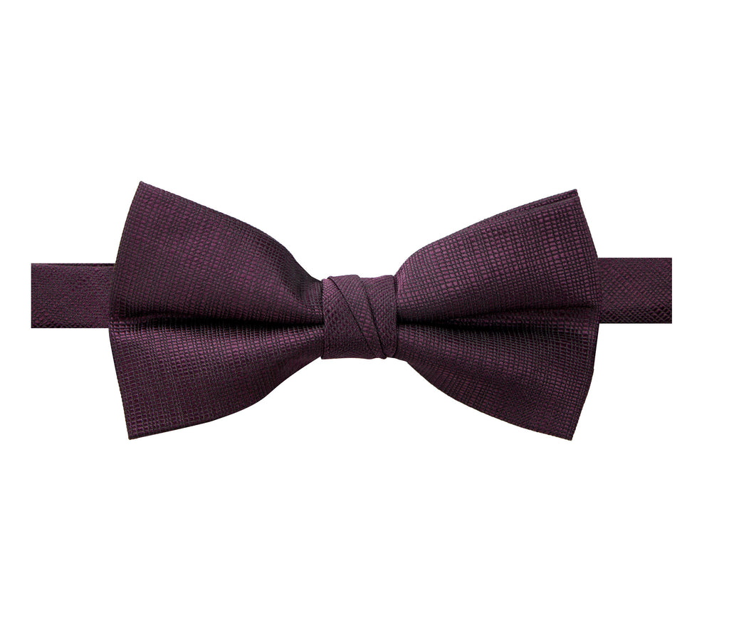 Men's Leather Texture Woven Bow Tie