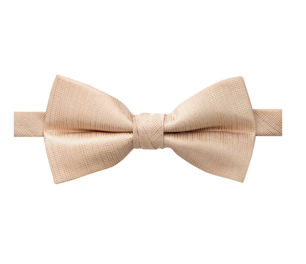 Men's Leather Texture Woven Bow Tie