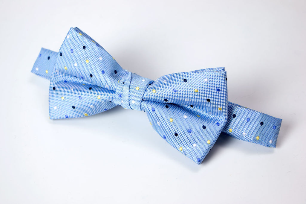 Men's Light Blue Patterned Bow Tie (Color 05)