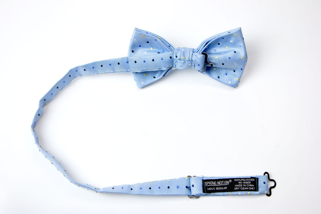 Men's Light Blue Patterned Bow Tie (Color 05)