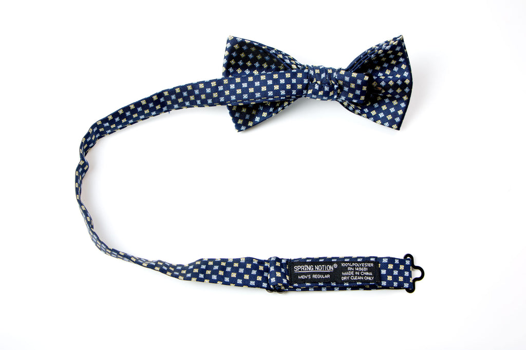 Men's Royal Blue Patterned Bow Tie (Color 08)