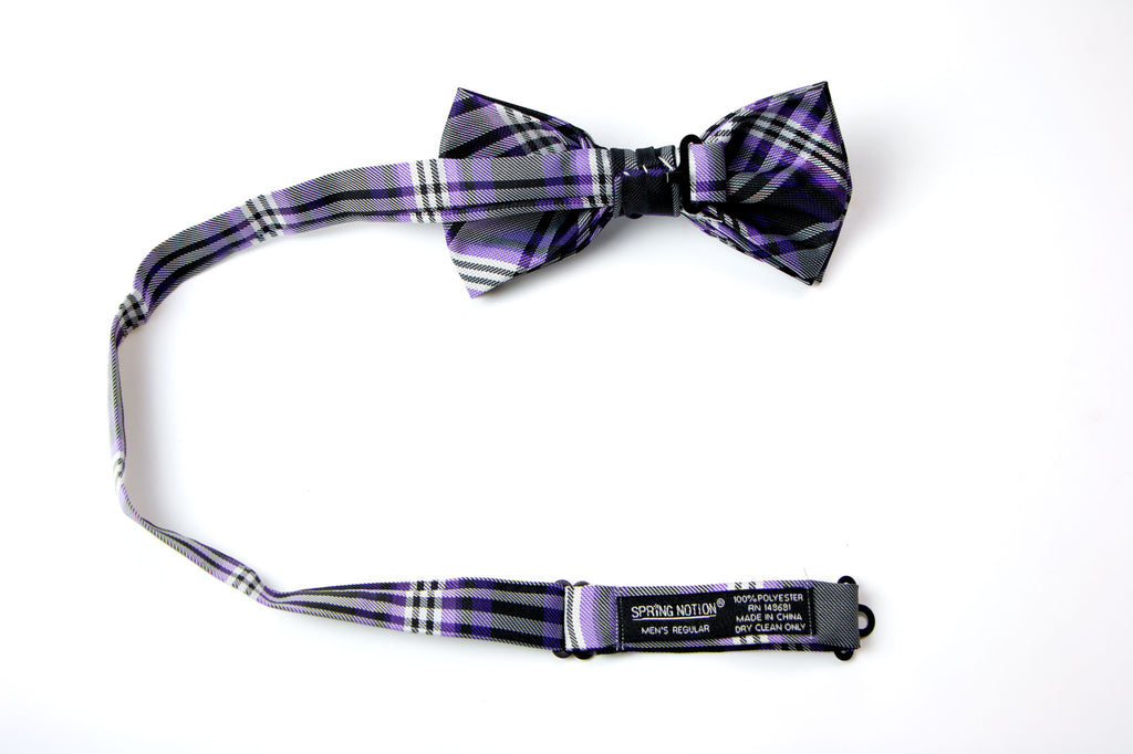 Men's Purple Patterned Bow Tie (Color 13)