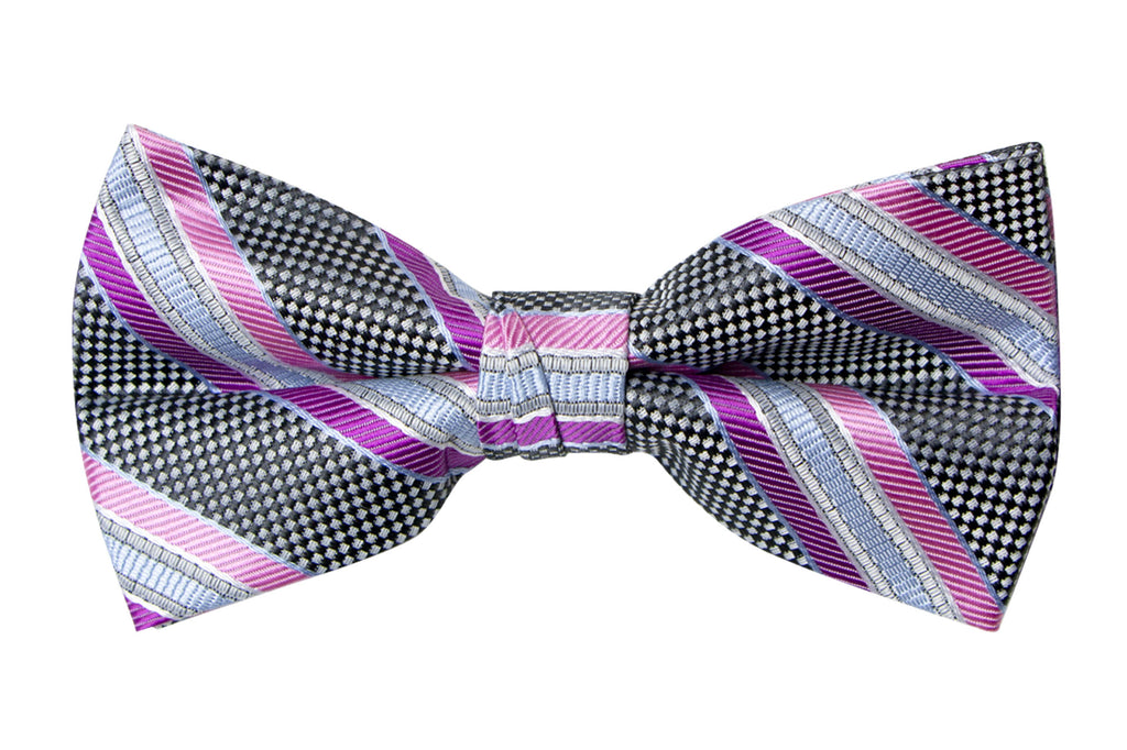 Men's Fuchsia Patterned Bow Tie (Color 17)