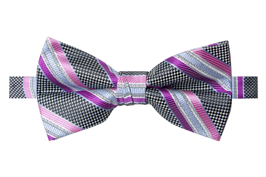 Men's Fuchsia Patterned Bow Tie (Color 17)