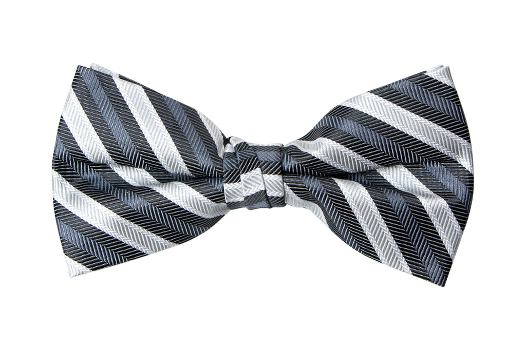 Men's Grey Patterned Bow Tie (Color 22)