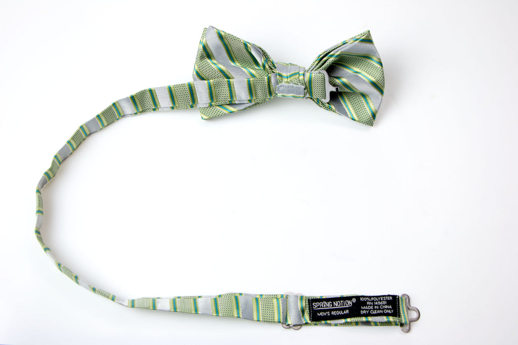 Men's Pastel Green Patterned Bow Tie (Color 27)