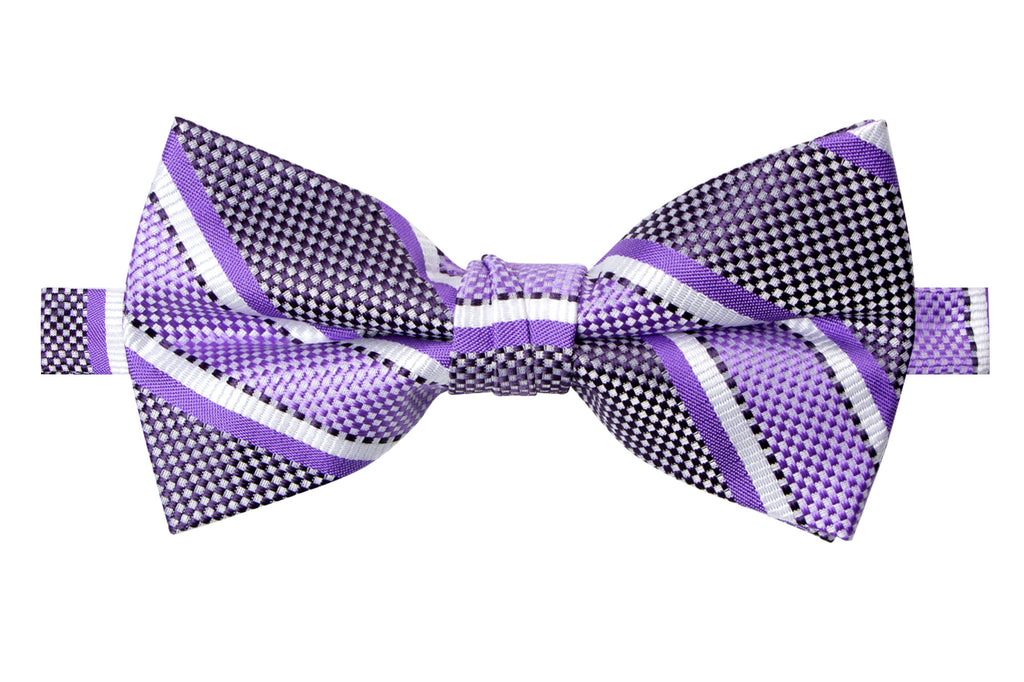 Men's Purple Patterned Bow Tie (Color 28)