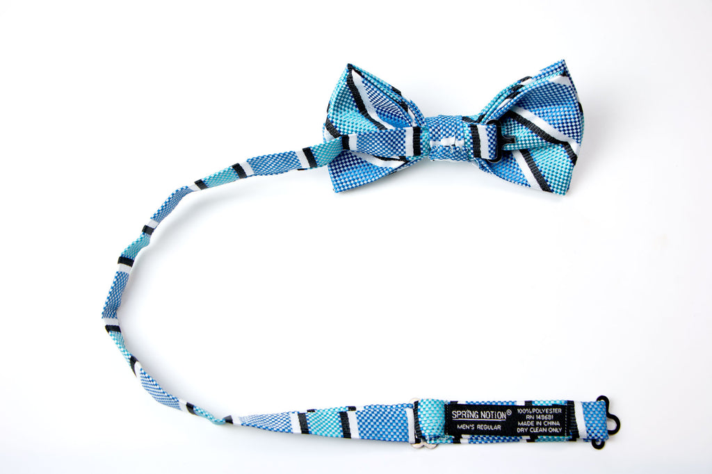 Men's Turquoise Patterned Bow Tie (Color 29)