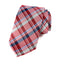 men's red tartan plaid patterned necktie tie