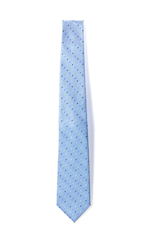 men's light blue baby blue patterned necktie tie