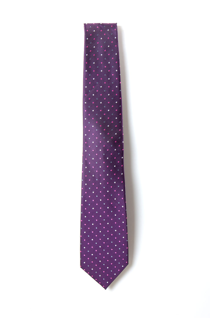 men's purple patterned necktie tie