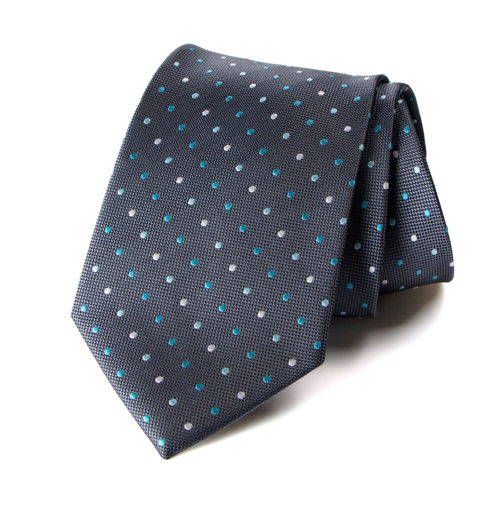 men's turquoise blue green patterned necktie tie