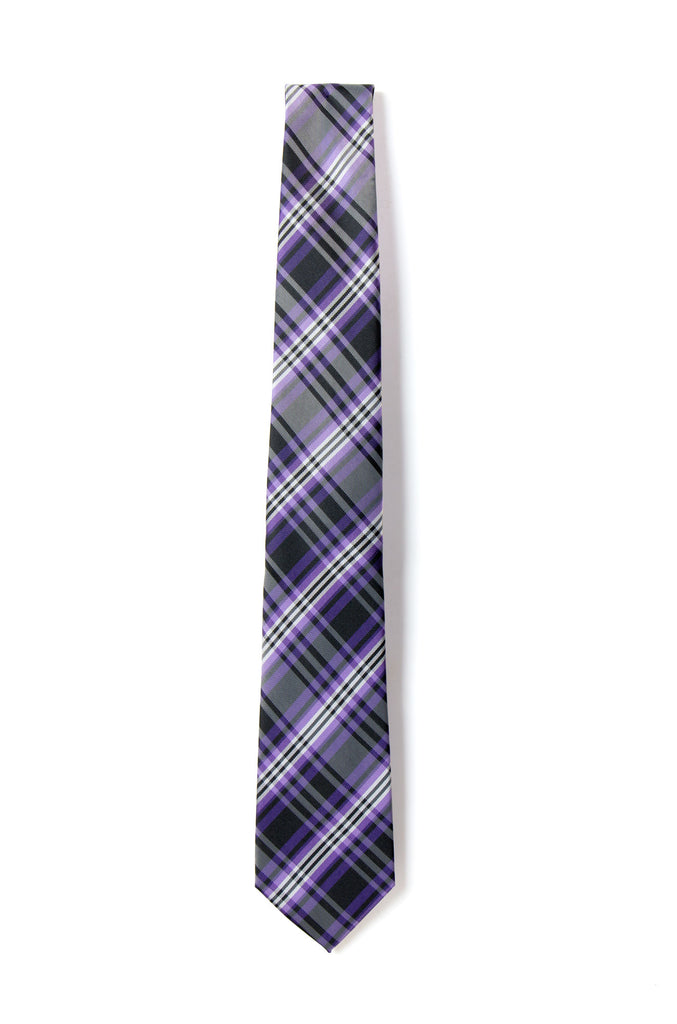 men's purple patterned necktie tie