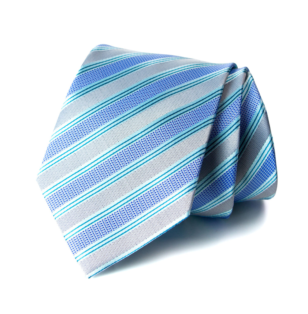 men's light blue baby blue patterned necktie tie